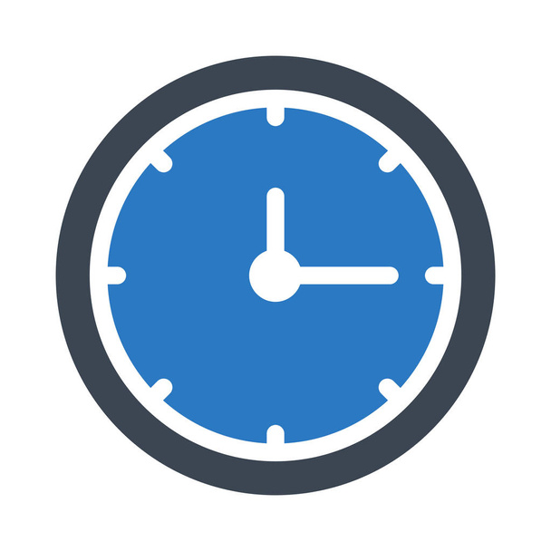 clock glyph colour vector icon - Vektor, obrázek