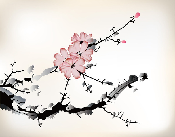 Blossom painting - Vector, Imagen