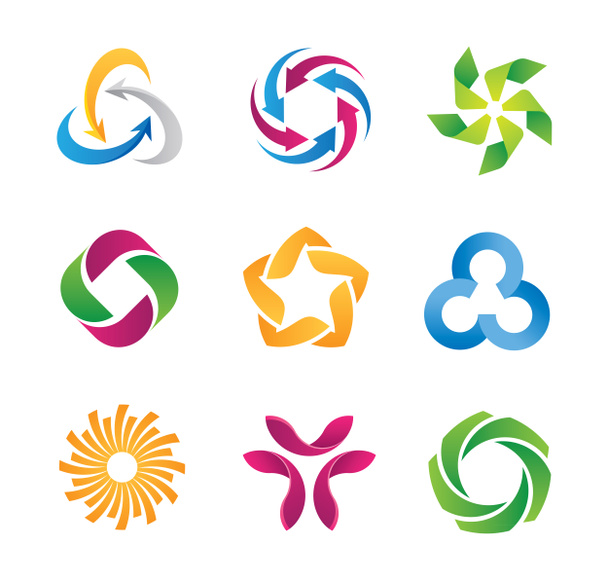 Modern szociális hurok logó és a partnerség ikon sablon - Fotó, kép