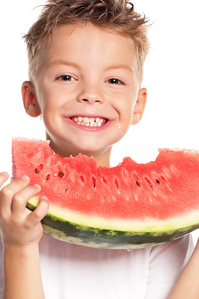 Boy with watermelon - Foto, Bild