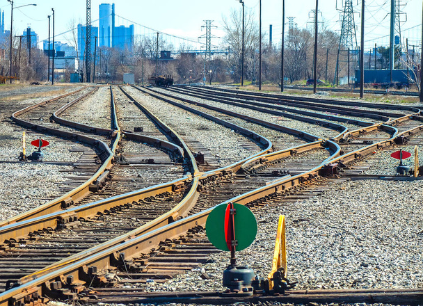 Railroad Tracks Auto Parts Yard - Photo, Image