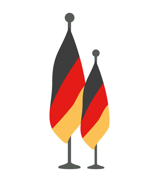 Flaga kraju Niemcy w polu ikona - Wektor, obraz