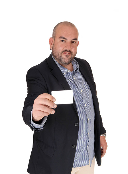 Business man showing his business card - Foto, Imagen