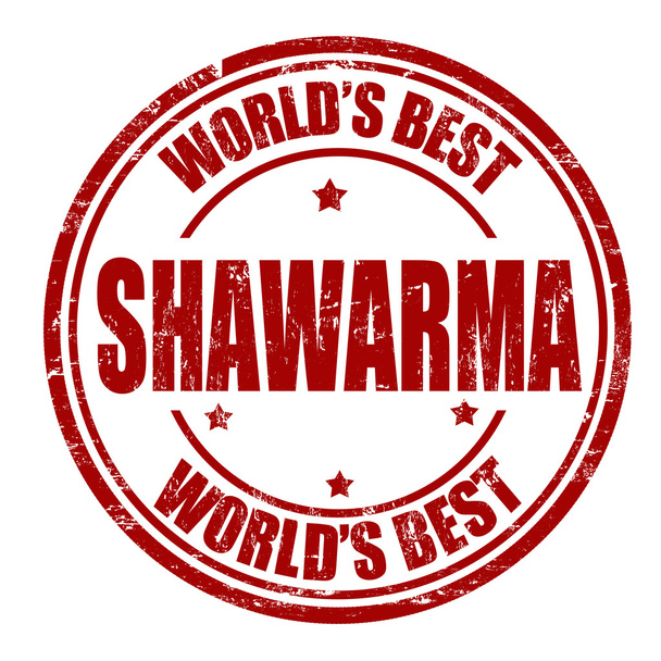 Shawarma damgası - Vektör, Görsel