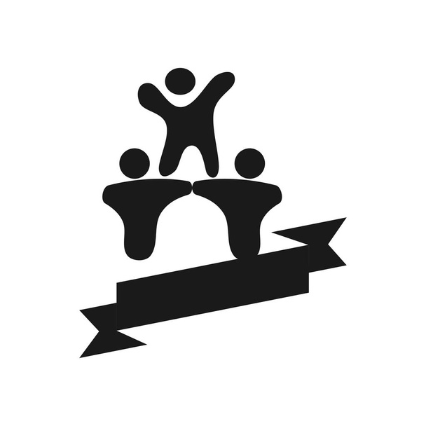 Závazek týmoví spolupráce firemní černá loga obrázek ve - Vektor, obrázek