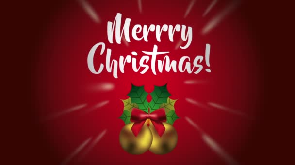 Happy Merry karácsonyi üdvözlőlap levelű és labdák - Felvétel, videó