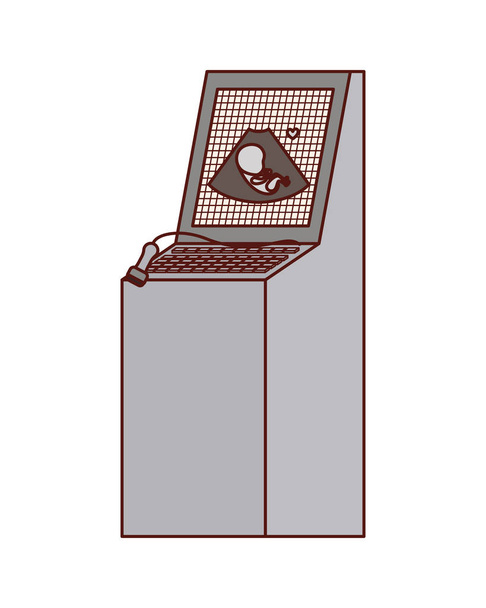 Ultrahangos géptechnológia izolált ikon - Vektor, kép