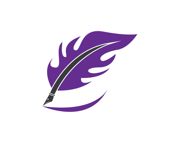 feather pen write icon and symbol vector illustration - Vector, Image