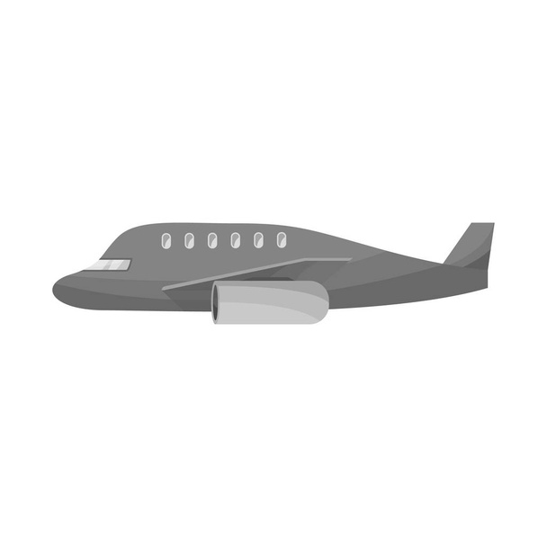 Vector ontwerp van vliegtuig en vliegtuig logo. Set van symbool voor vliegtuig en activiteit voor web. - Vector, afbeelding