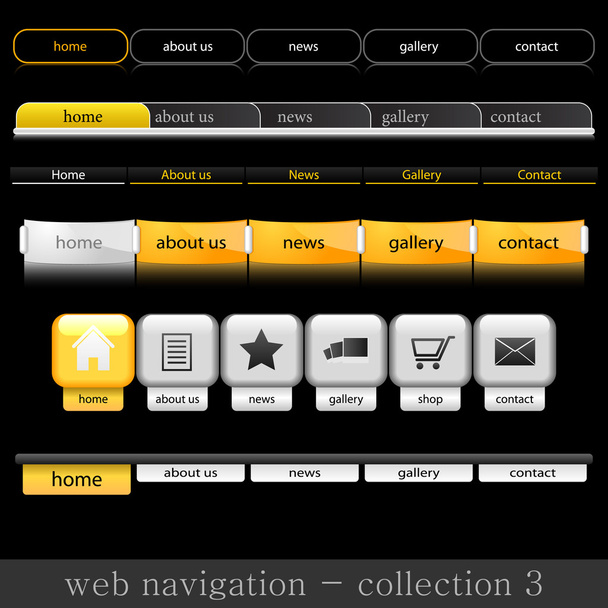 Coleção de navegação Web
 - Vetor, Imagem