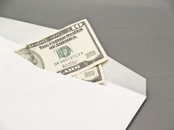 φάκελος και δολάρια - Φωτογραφία, εικόνα