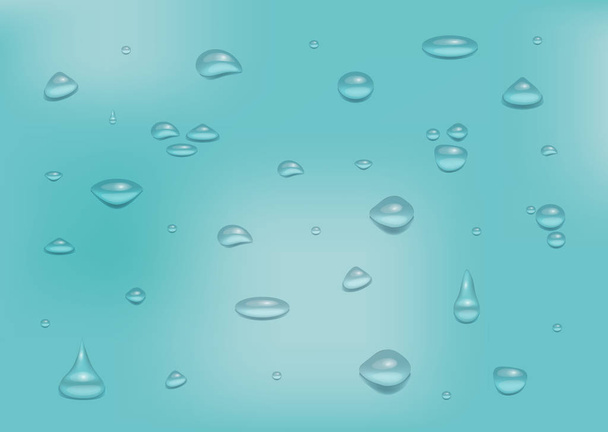 Realistische transparente Wassertropfen.  - Vektor, Bild
