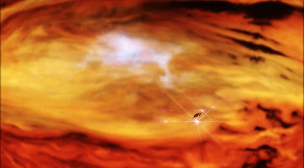 Űrszonda gázóriás felett - Fotó, kép