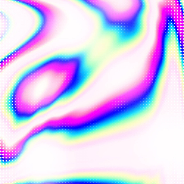 Fundo holográfico iridescente abstrato, gradiente de malha vetorial - Vetor, Imagem