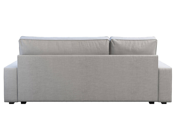 Sofá de tecido branco moderno com salão de chaise. Renderização 3d
 - Foto, Imagem
