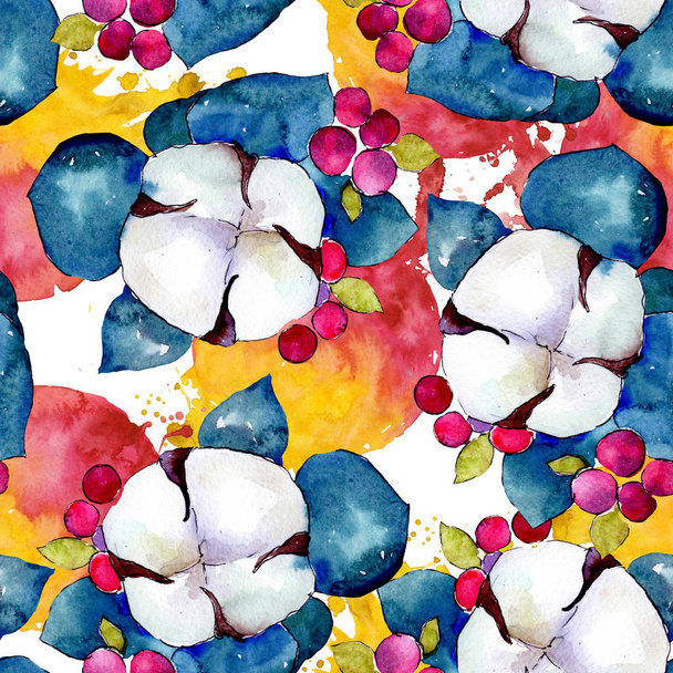 Bouquet floral botanical flowers. Watercolor background illustration set. Seamless background pattern. - Φωτογραφία, εικόνα