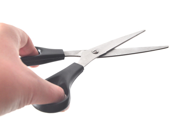 scissors in hand - Foto, afbeelding