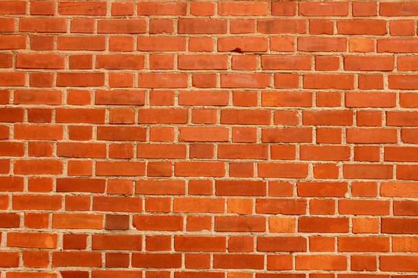 Bright old red brick wall horizontal background - Photo, Image