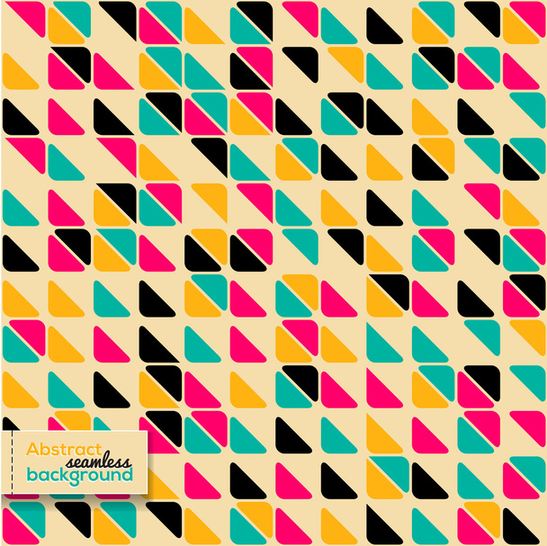 Retro abstracte naadloze patroon met driehoeken - Vector, afbeelding