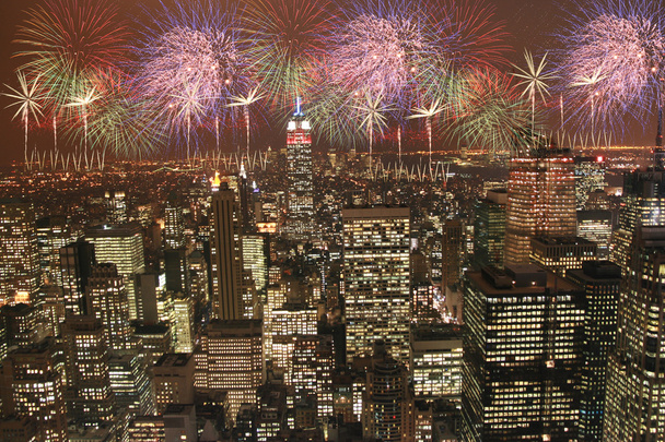 Fiesta de fuegos artificiales de Nueva York
 - Foto, Imagen