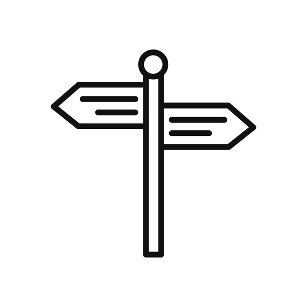 векторная иконка Signpost в современном стиле дизайна для веб-сайта и моба
 - Вектор,изображение