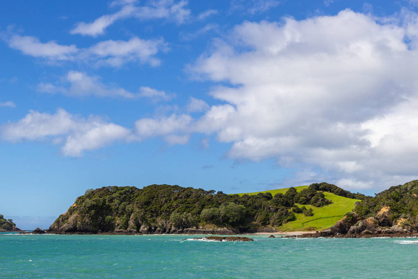 view from boat of Bay of Islands, New Zealand - Valokuva, kuva