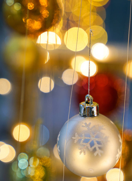 Christmas background - baubles and light - Valokuva, kuva