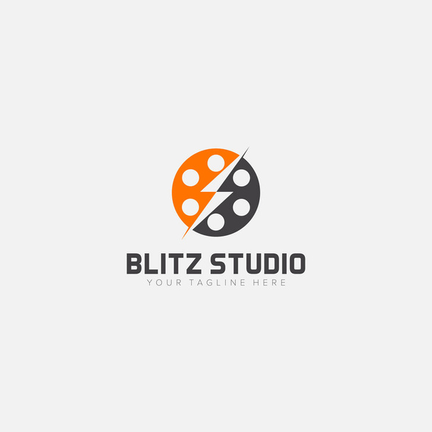 Blitz Studio und elektrische Logodesigns - Vektor, Bild