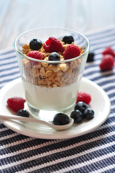Natural yogurt with berries - Foto, imagen