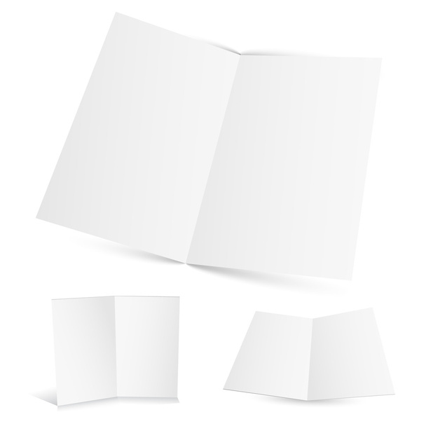 Blank white zigzag folded paper. - Vector, imagen