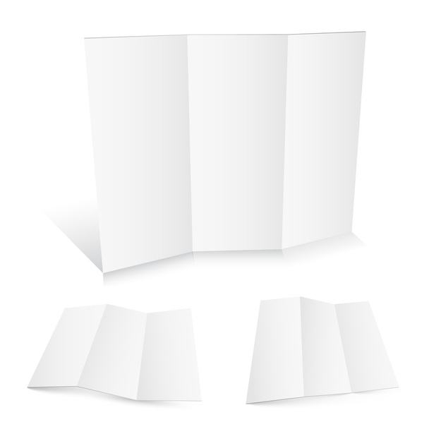 Blank white zigzag folded paper. - Vector, imagen