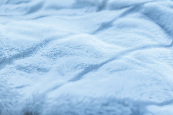 Πολυτελές μπλε γούνινο παλτό φόντο υφή, τεχνητό ύφασμα detai - Φωτογραφία, εικόνα