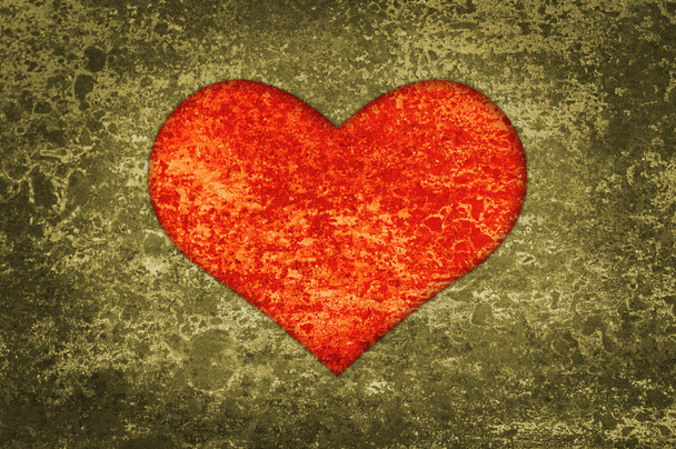 Red heart grunge background and texture. - Foto, imagen