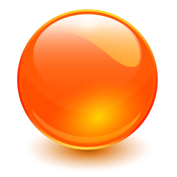 Glass sphere orange - Vektor, obrázek