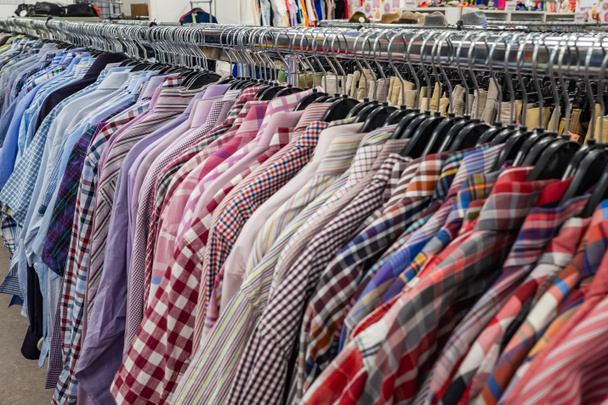 The Secondhand clothes in the market - Photo, Image