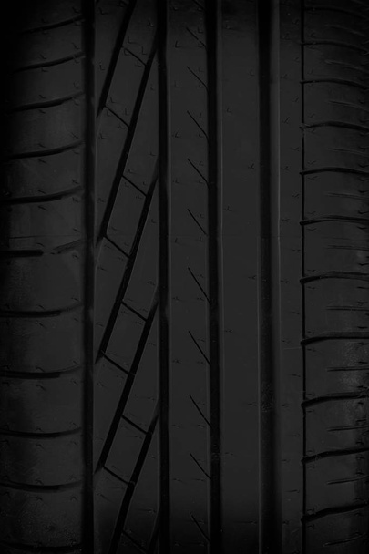 Black car tire texture or background . - Photo, Image