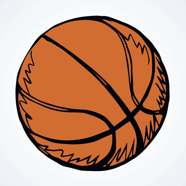 バスケットボールボールベクトル描画スケッチ - ベクター画像