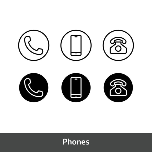 Conjunto de ícones de telefone, Símbolo de chamada
 - Vetor, Imagem