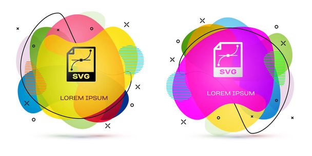 Color SVG file document. Download svg button icon isolated on white background. SVG file symbol. Abstract banner with liquid shapes. Vector Illustration - Vector, Image