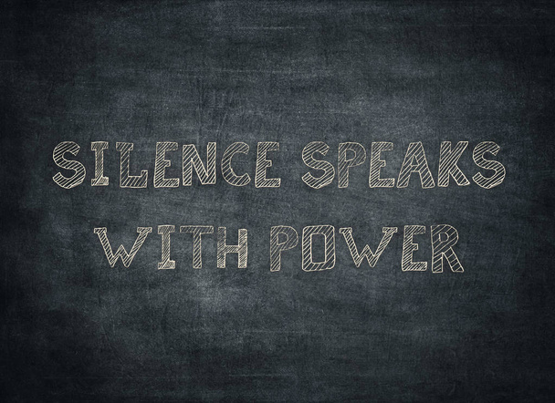 Silence speak facts listen power truth letterpress - Photo, Image