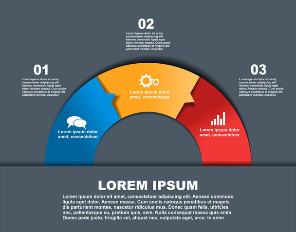 Infographic design template with place for your data. Vector illustration. - Vector, Imagen