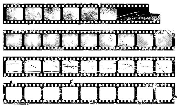 Grunge filmstrips - Vector, Image