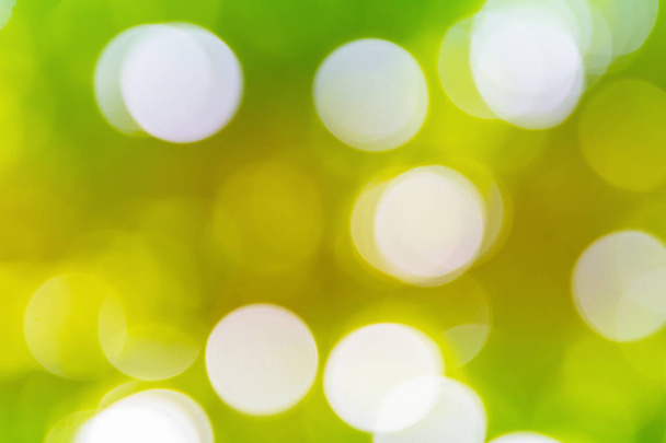 зелений боке природного кольору абстрактний розмитий фон Теплий лист
  - Фото, зображення