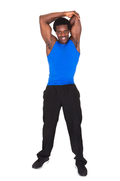 Portrait Of African Man Exercising - 写真・画像