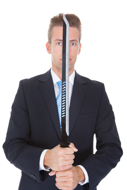 Businessman With Sword - Photo, Image