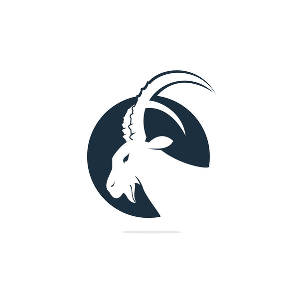 Коза Простий дизайн шаблону логотипу. Дизайн логотипу гірської кози
. - Вектор, зображення