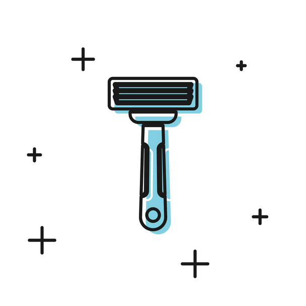 Afeitado negro icono de afeitar aislado sobre fondo blanco. Ilustración vectorial
 - Vector, imagen
