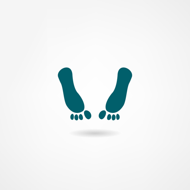 footprint icon - Vektor, obrázek