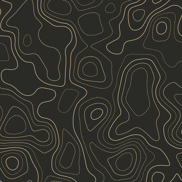 Топографія рельєфу Актуальна карта топографії Безшовний дизайн Сліпучі плиткові ізоляції візерунок
 - Вектор, зображення
