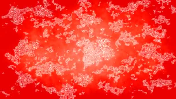 soyut animasyonlu twinkling lekeli arka plan sorunsuz döngü video - suluboya leke etkisi - renk canlı kırmızı turuncu ve beyaz - Video, Çekim